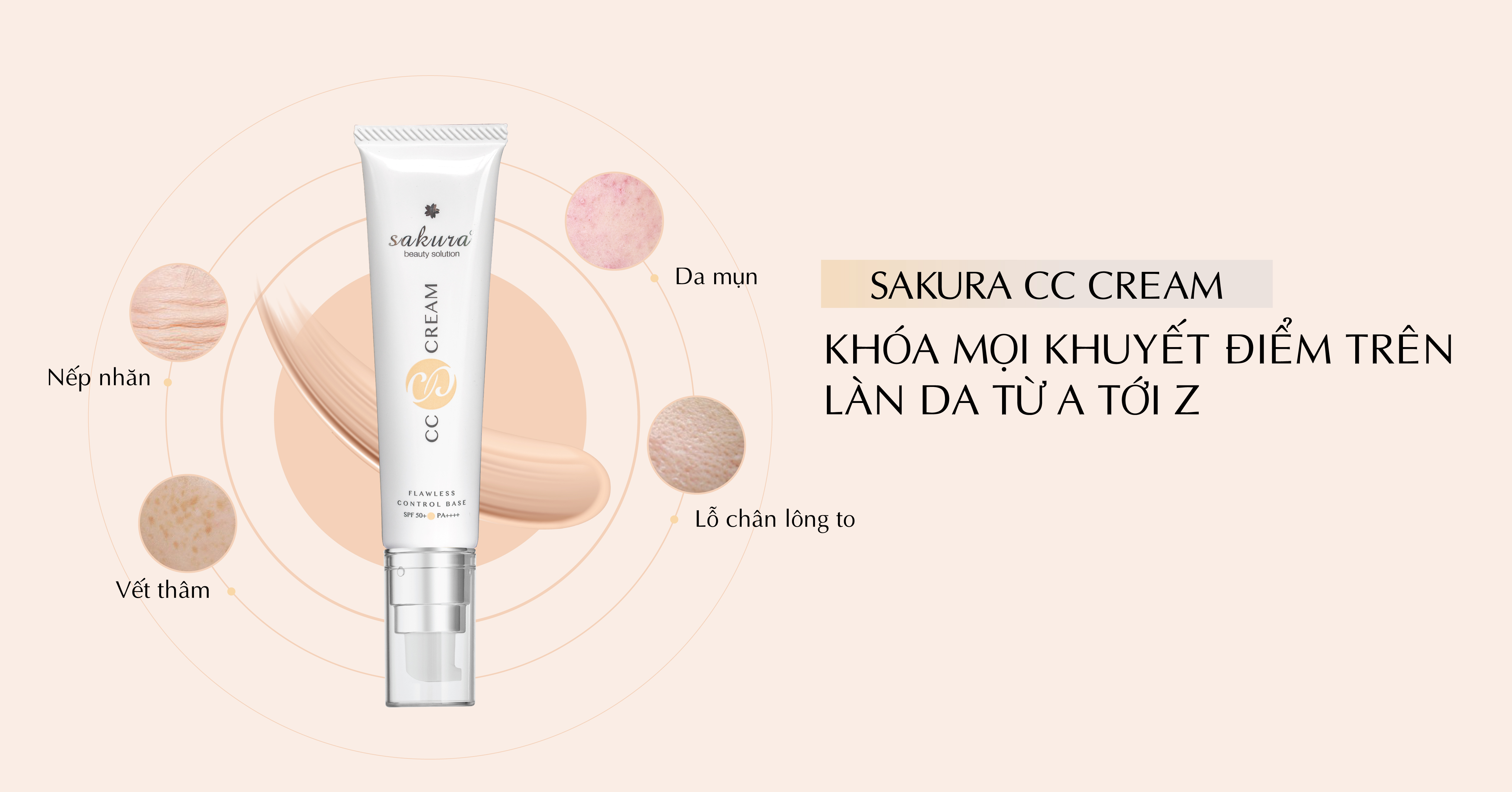 Sakura CC Cream là dòng sản phẩm trang điểm đa năng được yêu thích hiện nay, kết hợp dưỡng da, làm đều màu da, che khuyết điểm hiệu quả và chống nắng tối ưu