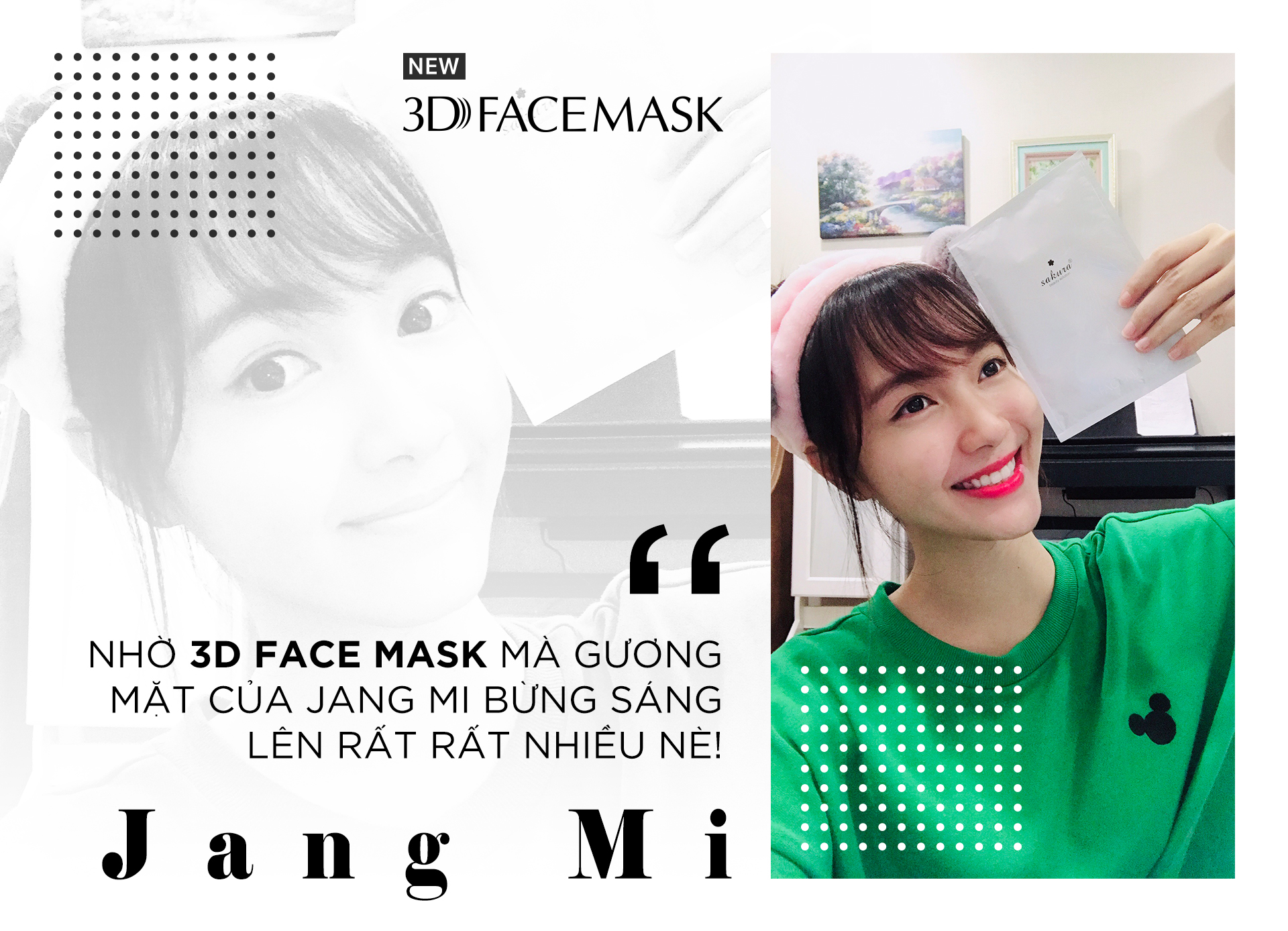 3D Mask giúp Jang Mi cải thiện làn da