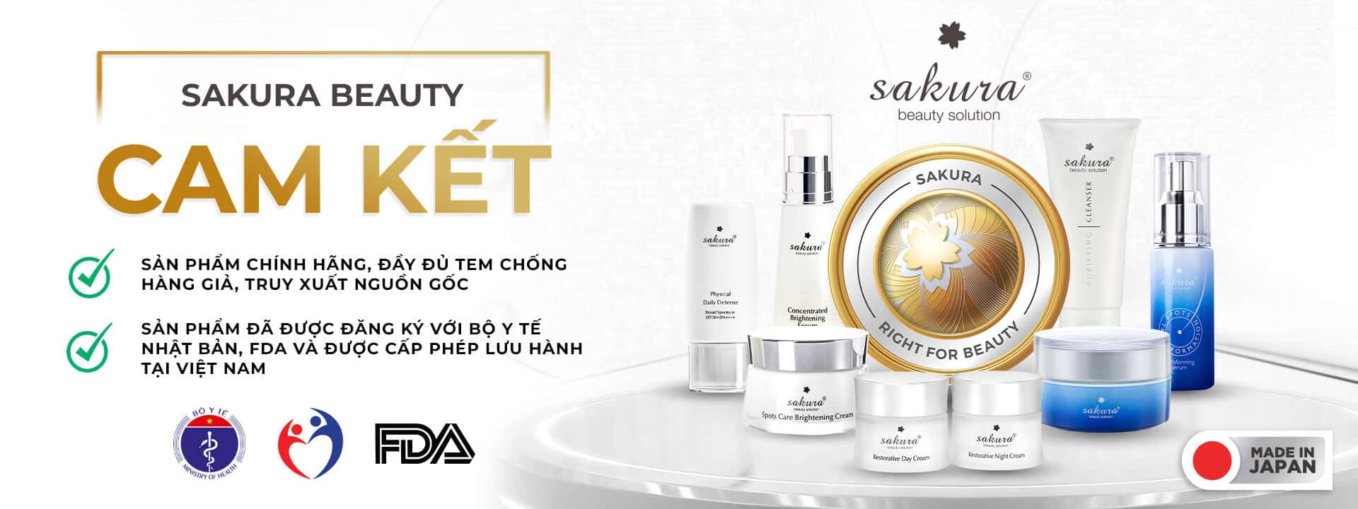 SAKURA BEAUTY CAM KẾT BẢO VỆ QUYỀN LỢI NGƯỜI TIÊU DÙNG 