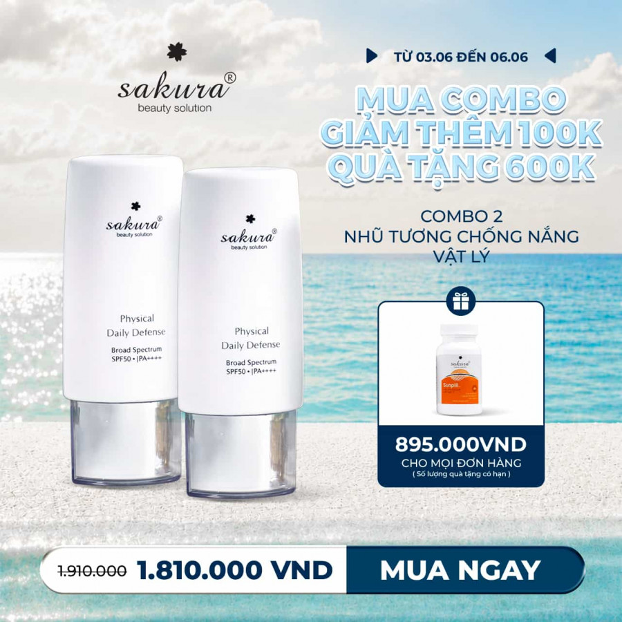 Sakura Physical Daily Defense SPF 50+ PA++++ 60G