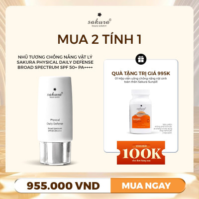 Sakura Physical Daily Defense SPF 50+ PA++++ 60G