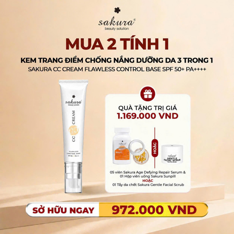 Sakura CC Cream Flawless Control Base
