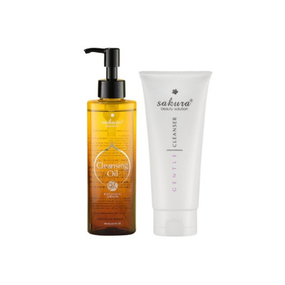 Combo Sakura Cleansing Oil & Gentle Cleanser