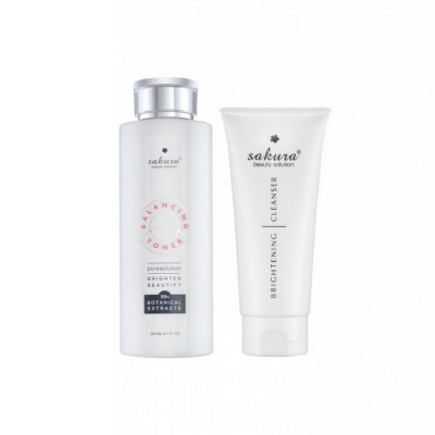 Combo Sakura Balancing Toner & Brightening Cleanser