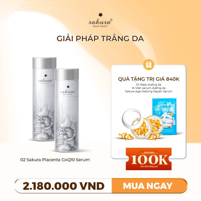Combo 02 Sakura Placenta CoQ10 Serum