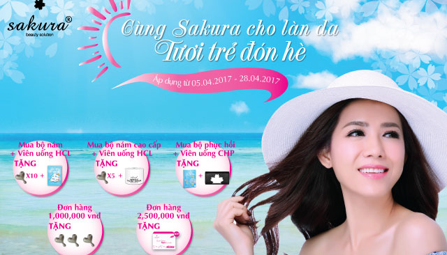 Tưng bừng khuyến mãi tháng 4: Cùng Sakura cho làn da tươi trẻ đón hè