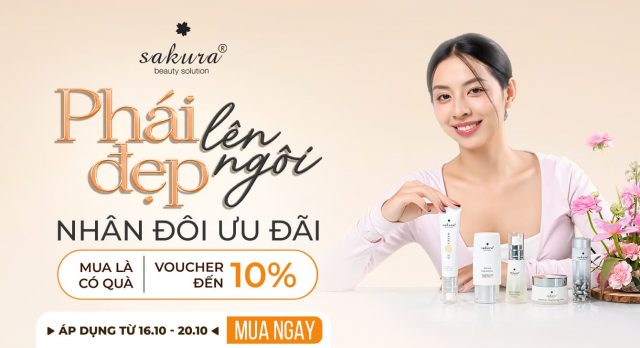 Ưu Đãi 20/10 Sakura Beauty: Phái Đẹp Lên Ngôi – Nhân Đôi Ưu Đãi