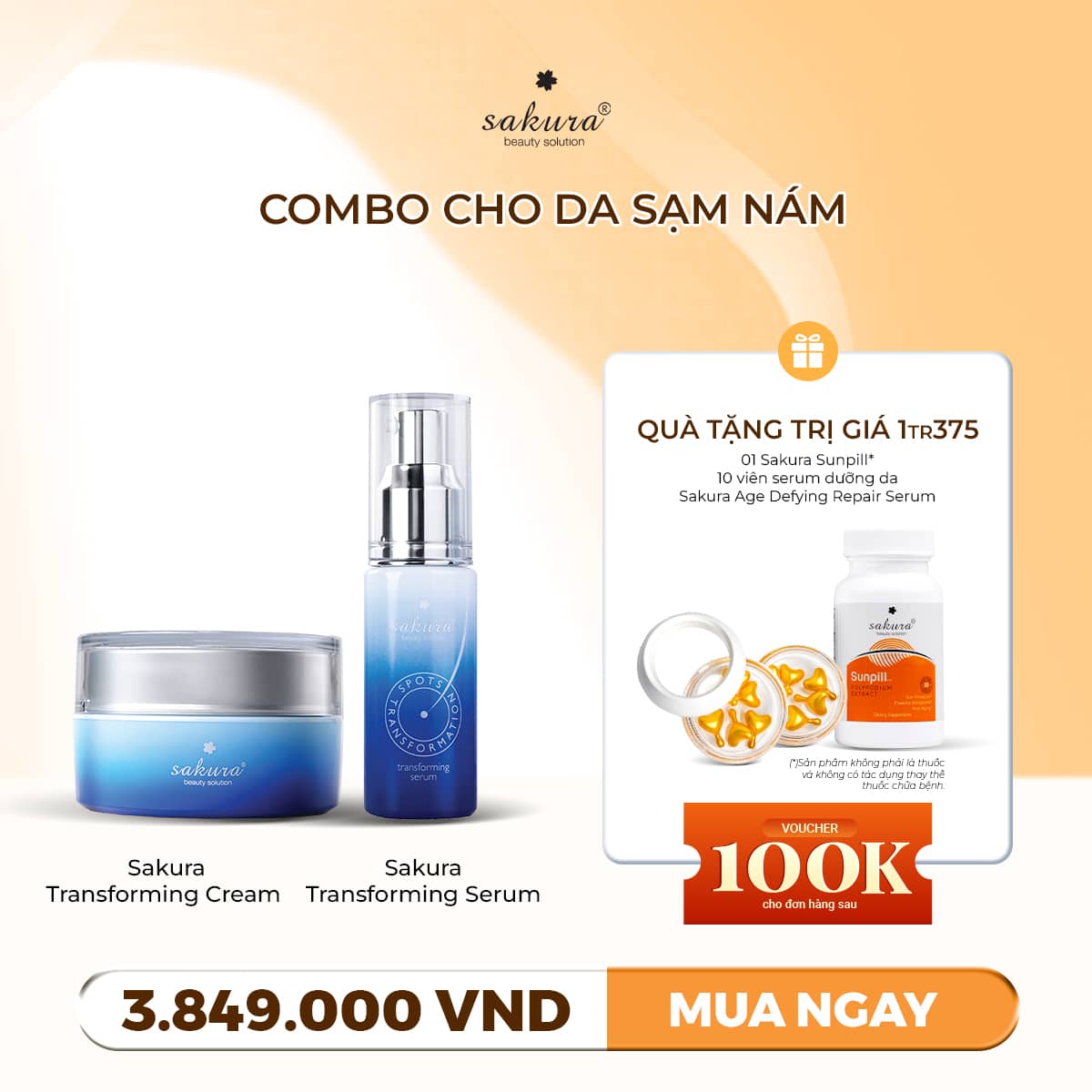 Combo Cho Da Sạm Nám