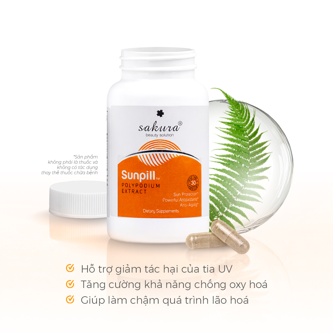Viên uống chống nắng sinh học toàn thân Sakura Sunpill