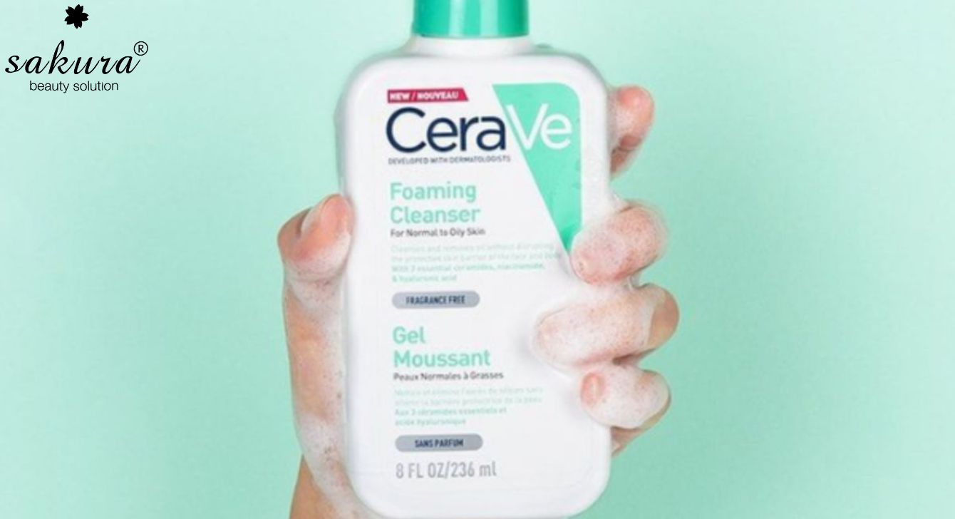 Sữa rửa mặt CeraVe sạch sâu cho da thường đến da dầu Foaming Cleanser